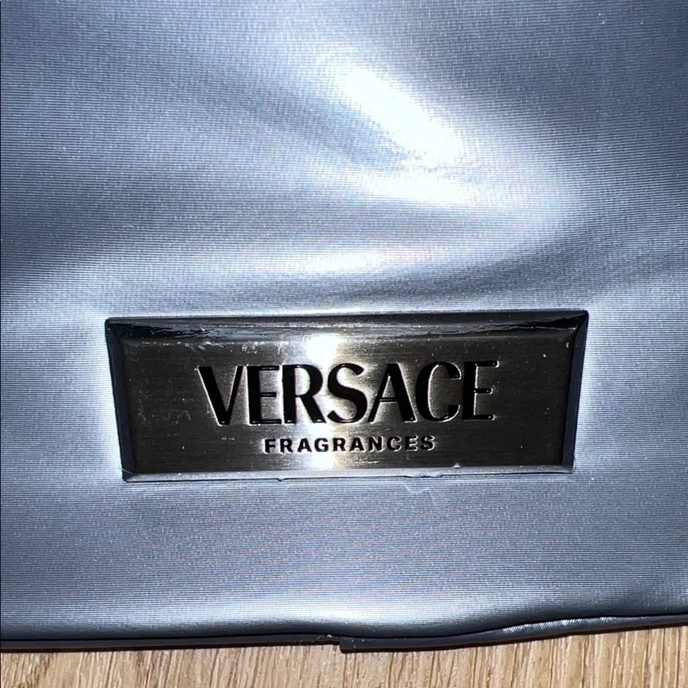 NWT - Versace Shiny Silver Blue Belt / Waist Bag - Picture 8 of 9